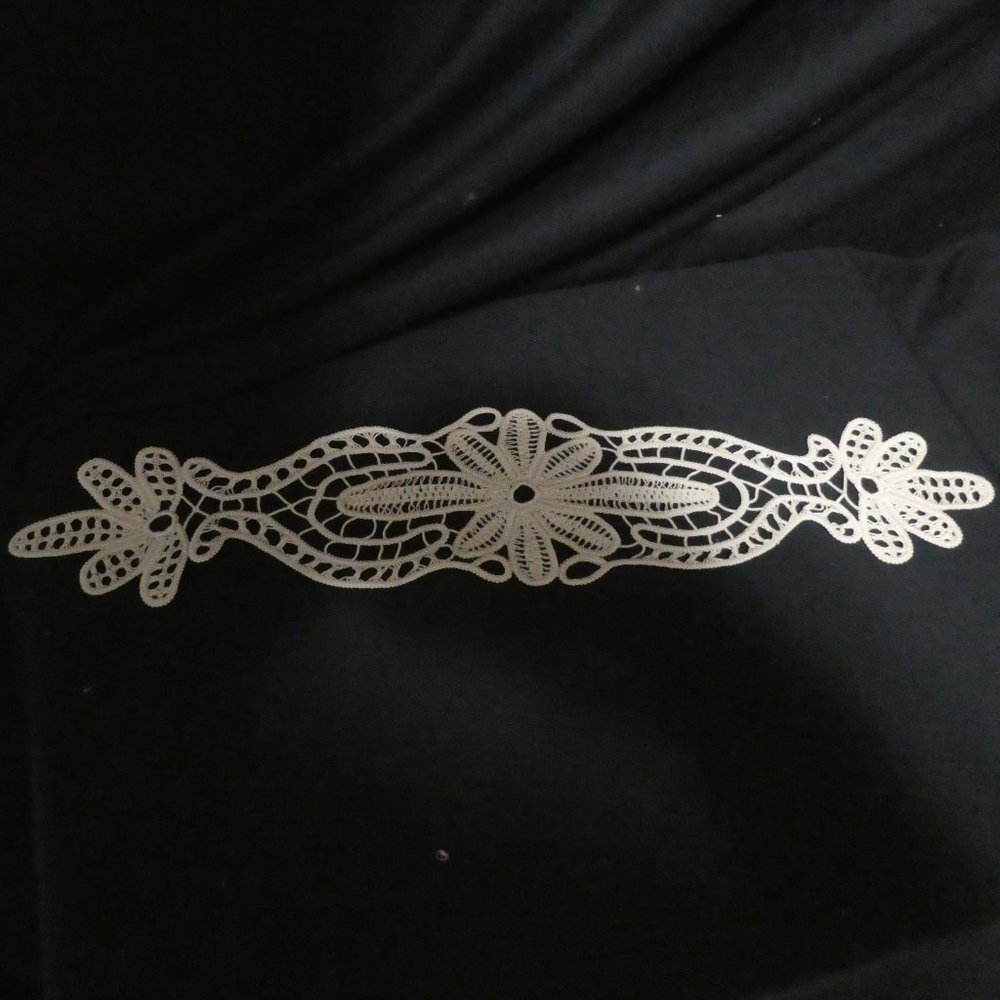 Floral crochet lace doily